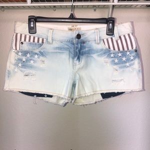 YMI American flag shorts